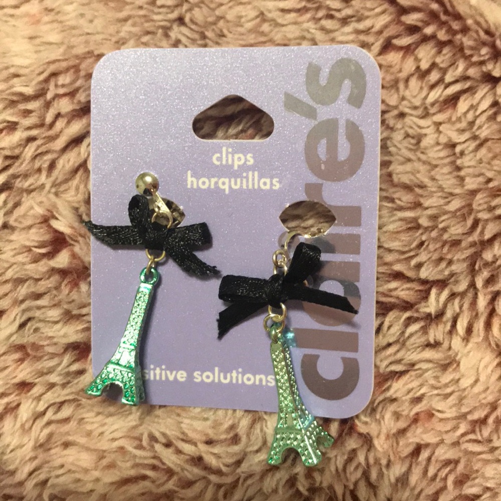 Claire’s Eiffel Tower earrings